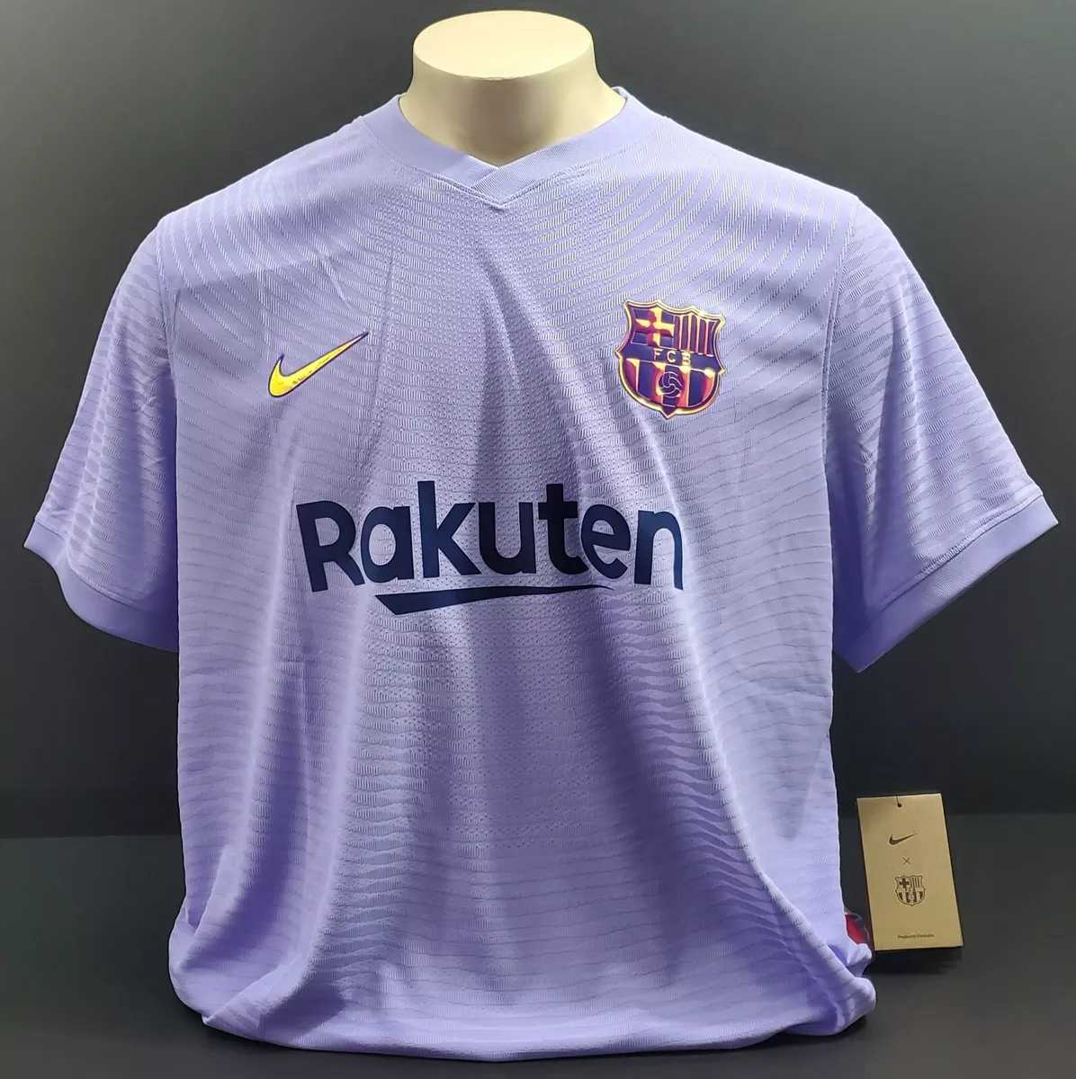Nike FC Barcelona 21 22 Authentic Away Jersey Purple Size XXL