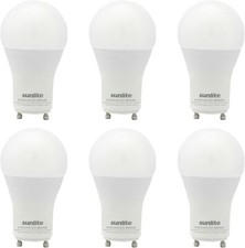 Sunlite LED A19 Light Bulb 14W 100W  GU24 Base 120V 3000K Warm White - 6 Pack