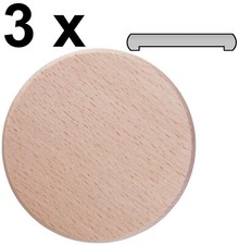 3 x Bierglasdeckel Wespenschutz Bierdeckel Trinkglasdeckel - Buchenholz D 8,4 cm