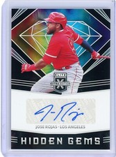 2020 Elite Extra Edition Jose Rojas LA Angels Hidden Gems Base Auto Card #HG-JR