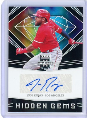 2020 Elite Extra Edition Jose Rojas LA Angels Hidden Gems Base Auto Card #HG-JR