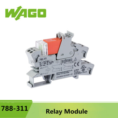 1pcs WAGO 788-311 Relay Module with 2 Changeover Contacts.