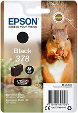 Genuine Epson 378 Black Ink Cartridge, Expression HD XP-8500, XP-8505, XP-15000