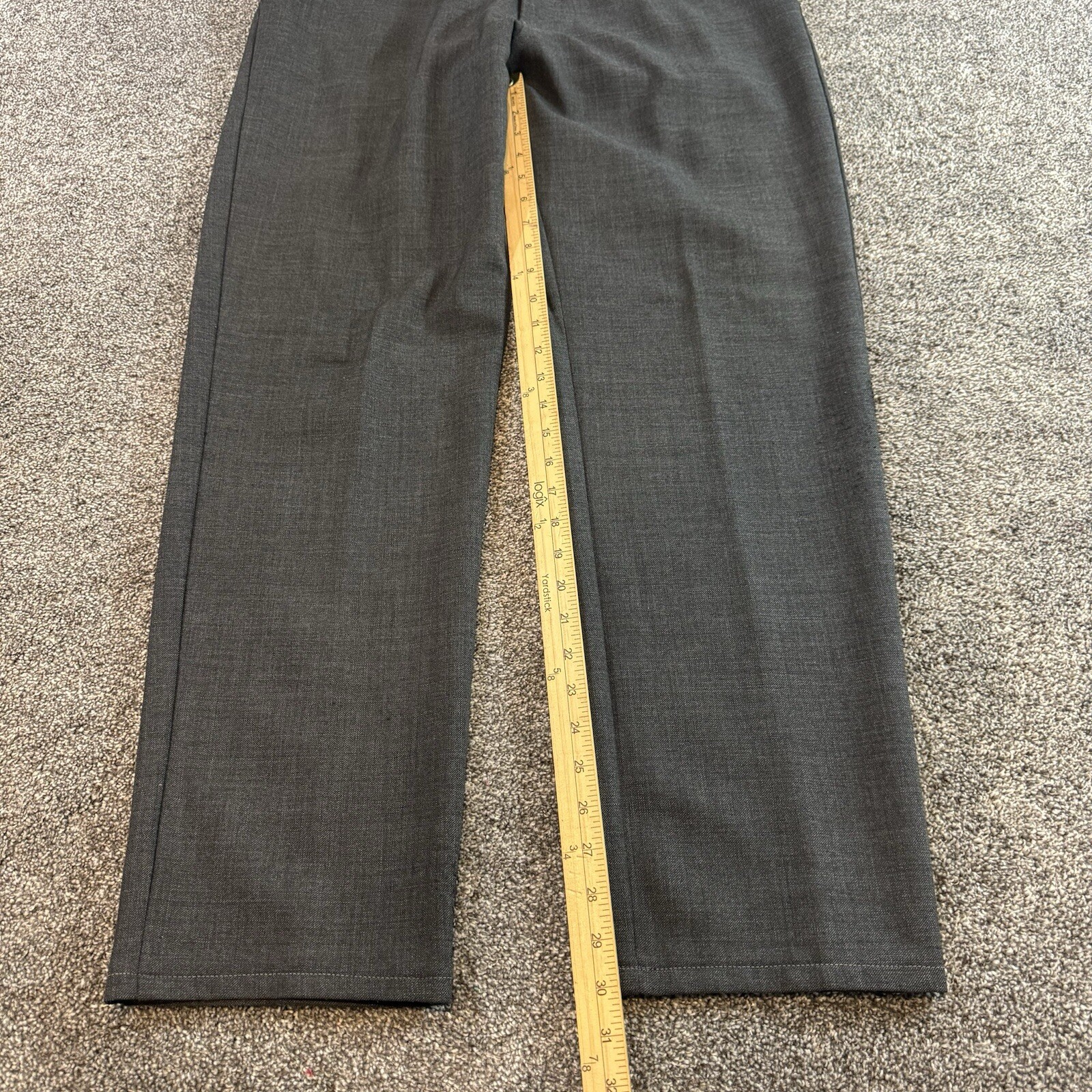 Pal Zileri Mens Charcoal Stretch Chino Casual Pants 36x30 Italy 52 image 3