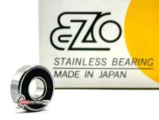 EZO JAPAN 698 2RS DEEP GROOVE BALL BEARING, RUBBER SEALED 619/8 8x19x6 mm