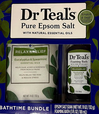 DR TEAL'S FOAMING BATH EPSOM SALT ESSENTIAL OILS EUCALYPTUS  SPEARMINT GIFT SET