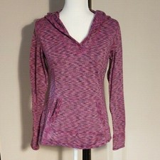 Tangerine Pull Over Performance Hoodie Long Sleeve w/ Thumb Hole - Sz. S - Pink