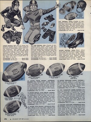 1961 PAPER AD Wilson Football Alan Ameche Outfit Plyflex Indian Archery Bow 