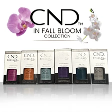 CND Shellac UV Gel Polish .25 oz -IN FALL BLOOM COLLECTION Fall 2022 Full 6 pcs