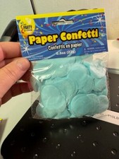Party By Forum Pastel Blue Round Paper Confetti 0.8oz Party Decoration New!!!