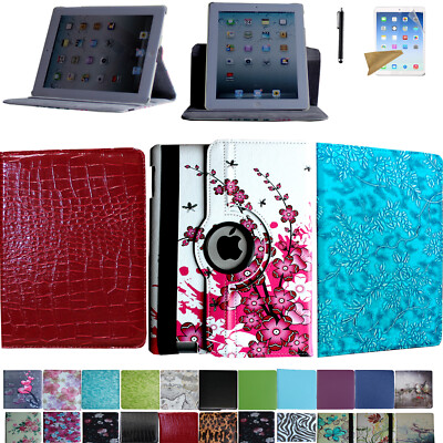 For iPad 9th 8th 7th Air 5 4 Gen 360 Rotating Smart Magnetic Case Cover Stand