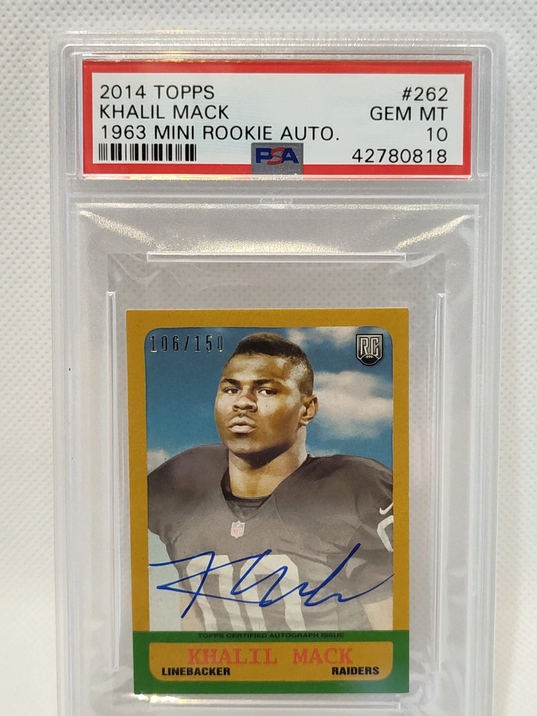 Khalil Mack Topps 1963 Mini Rookie Autographs #262 Base