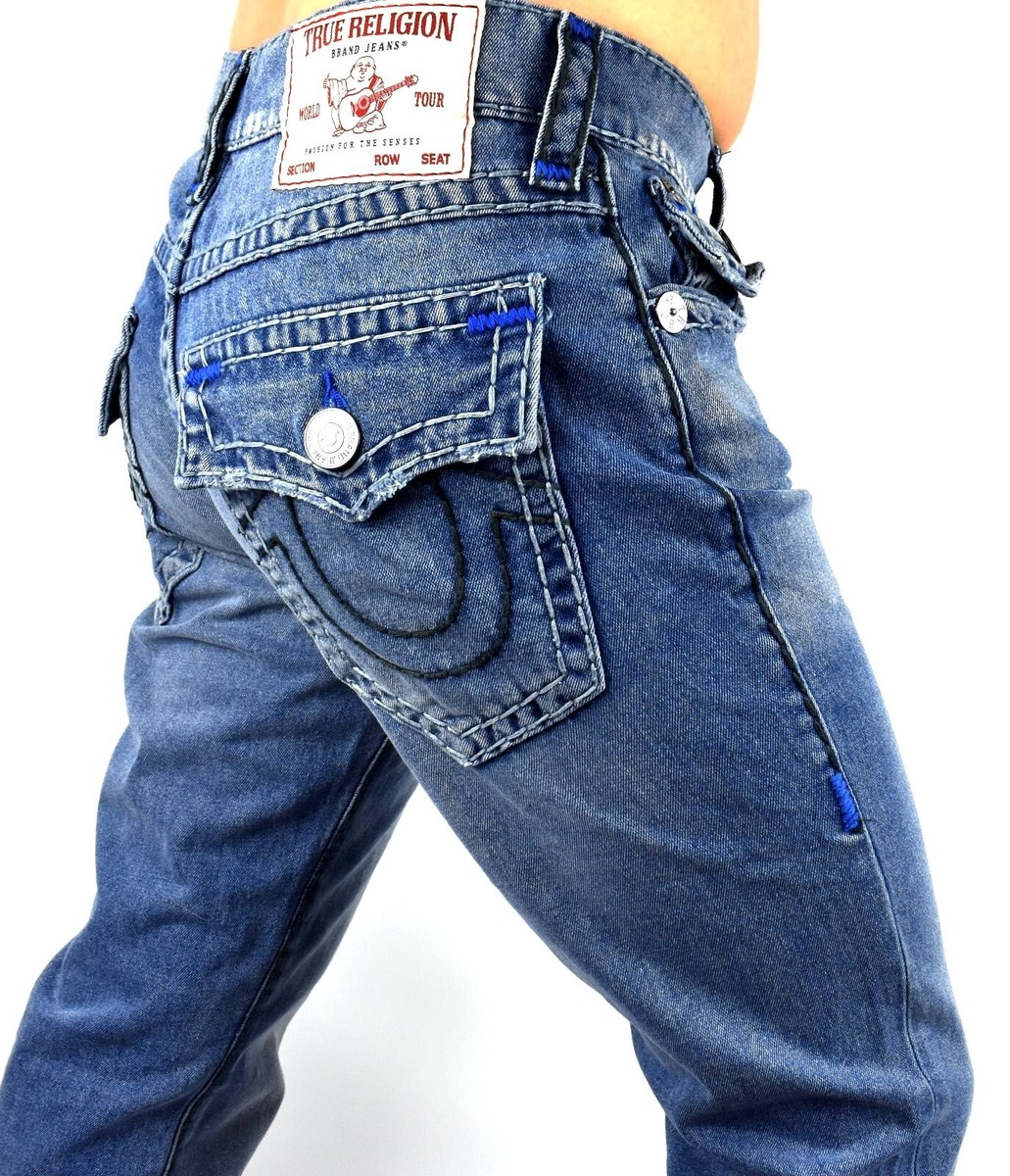 True Religion Men's Geno Relaxed Slim Super T Jeans - 106897 Size