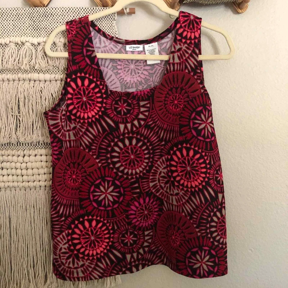 Liz Baker Petite Patterned Tank Petite Large Boho Foto 2 de 4