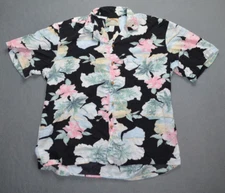 Vintage Paradise Found Hawaiian Shirt Men's Large Magnum PI Floral Print