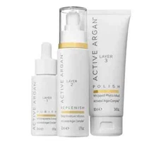 Active Argan 3-Layer 5 -Minute Facial Kit-NEW OPENED BOX