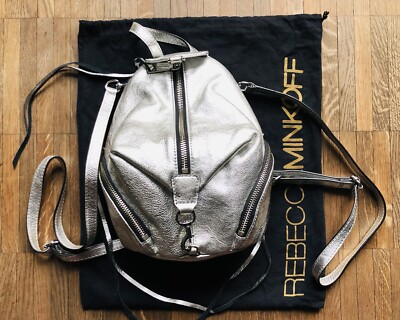 Convertible Mini Julian Metallic Leder Rucksack Bag Von Rebecca Minkoff