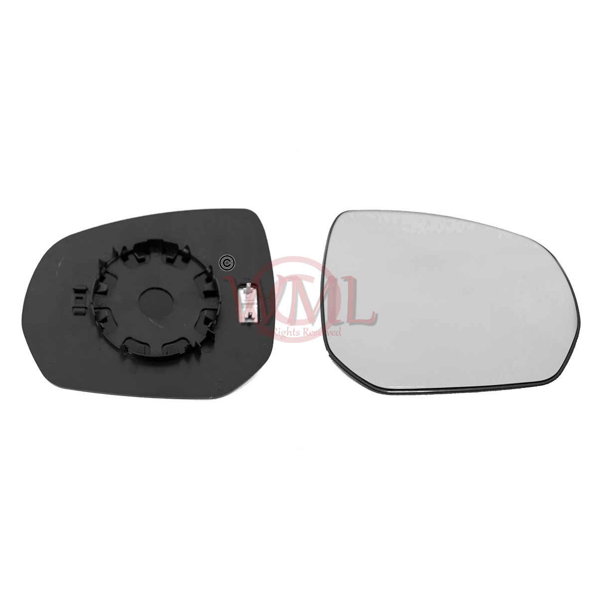 PEUGEOT 3008 2009->2016 DOOR/WING MIRROR GLASS SILVER,HEATED &BASE,RIGHT SIDE