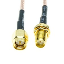 SMA Male to SMA Female Plug Crimp Coaxial Connector Lot RG316 Coax RF Cable