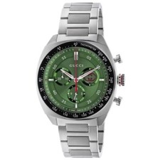 Gucci Interlocking Chronograph Green Dial Stainless Steel Watch 41mm YA142318