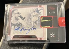 2024 Panini Three Count WWE Prime Memorabilia Auto LA Knight Red #02/15 #PM-LAK