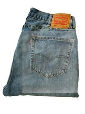 Levi  s 559 Men  s Blue Jeans 33x32 measured 33x30 Relaxed Straight Distressed