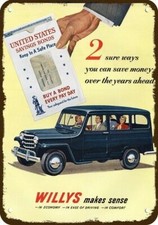 1951 Willys Jeep Station Wagon Truck Vintage-look Decorative Replica Metal Sign 1951 Willys Jeep Station Wagon Truck Vintage-look Decorative Replica Metal Sign