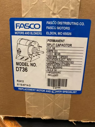 Fasco D736 Blower Motor - Permanent Split Capacitor