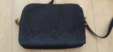 Whiting And Davis Black Mesh Crossbody Shoulder Purse Evening Bag NEW
