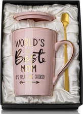 Mothers Day Birthday Gifts for Mom from Daughter Son - 14Oz Funny Best Mom Mug w