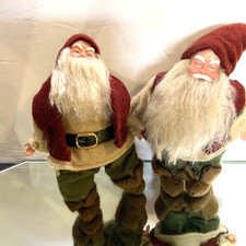 Vintage 2 Santa s Fabric Outfit 8 Tall Country Primitive 75