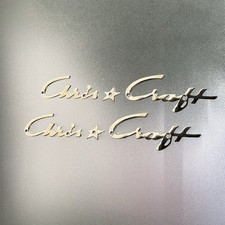 Chris Craft Chrome Plated Badge Small Version Interior Marine Letter Markings