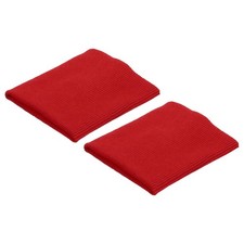 Red Elastic Cuffs Ribbed Trims 4x3.5 Inch Cotton Knit Stretch Tape 1 Pair