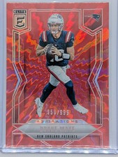 2025 Donruss Elite Drake Maye #65 Aspirations Shimmer /999 Patriots