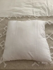 18x18 White Cushion Insert Plush Microfiber Pillow Form for Sofa Bed or Decor