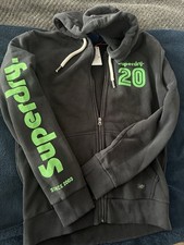 Superdry Men’s Vintage Terrain Classic Zip Hoodie Size M Black