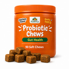 Probiotic Chews for Dogs   Gut  Immune Support   6 Probiotics   Chicken Flavor
