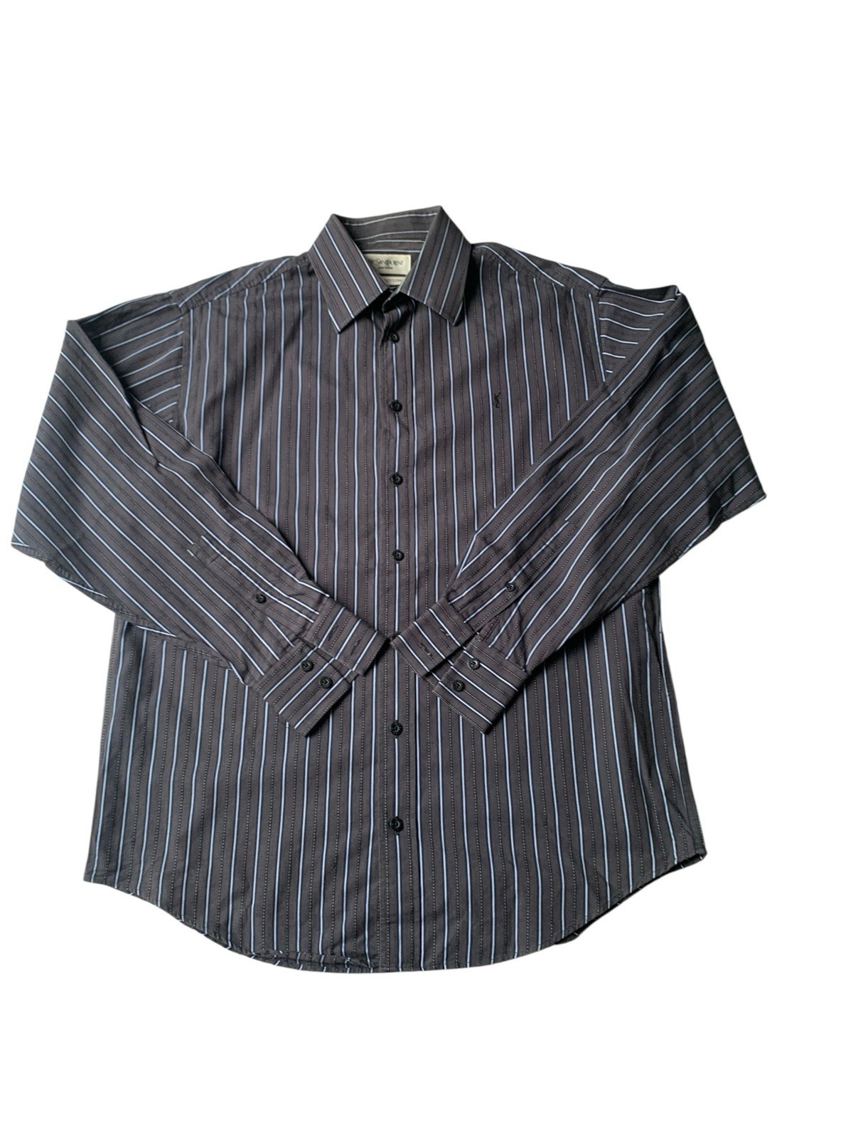 Camicia Yves Saint Laurent uomo media logo ricamato anni 90 YSL