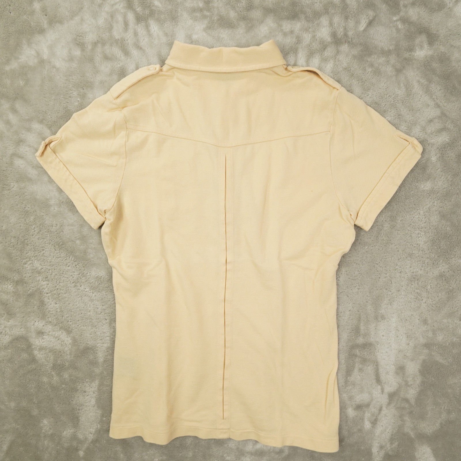 Ralph Lauren Polo Shirt Women's Medium Beige Slim… - image 4