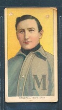 T206 Piedmont 350: NEWT RANDALL Milwaukee Brewers G-VG delantero ~ POBRE agujero perforado