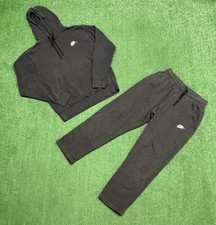 Nike Sportswear Club Fleece Black Hoodie  Joggers Set Size Medium Sweatsuit