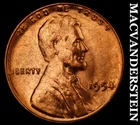 1954 Lincoln Wheat Cent - Red Choice Gem Brilliant Unc  No Reserve  #J9672