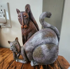 Vintage 2003 Marsha McCarthy Cat Statue Togetherness