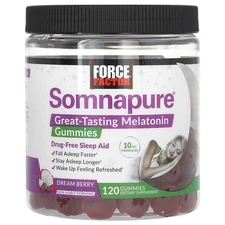 Somnapure®, Great Tasting Melatonin Gummies, Dream Berry, 120 Gummies (5 mg per