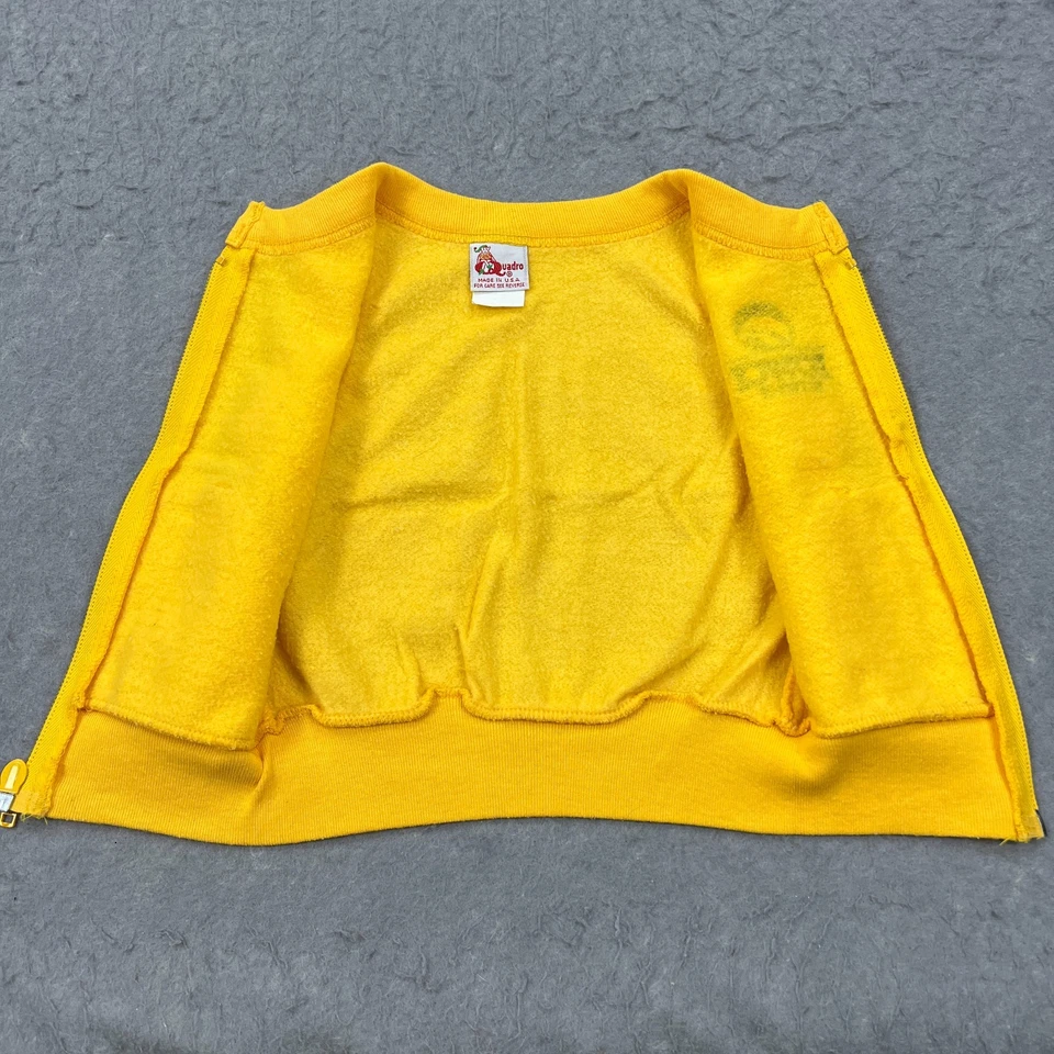 VTG Iowa Hawkeyes Vest Toddler 2T Yellow Full Zip Sleeveless Fleece USA Made - Image 3 of 4