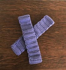 Hand Crochet 100 Cotton Headband Lavender
