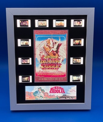 1974 Blazing Saddles Authentic 35mm Film Cell Illuminated Framed Display w/ COA