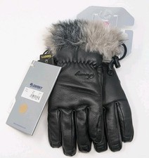NWT Swany LaFemme Women  s Black Leather Winter Gloves LF-6 Jaguar Size Small