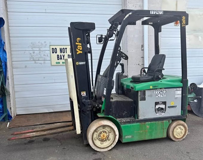 2015 Yale ERC050VG 4850lb Electric Forklift Triple Mast Side Shift 36V LOW 1430H