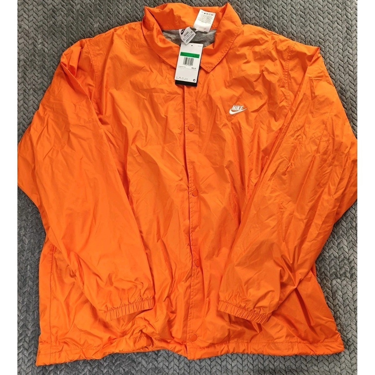 NIKE Men's Club Coaches Jacket Size XL Tall FN3316-819 Orange Rare